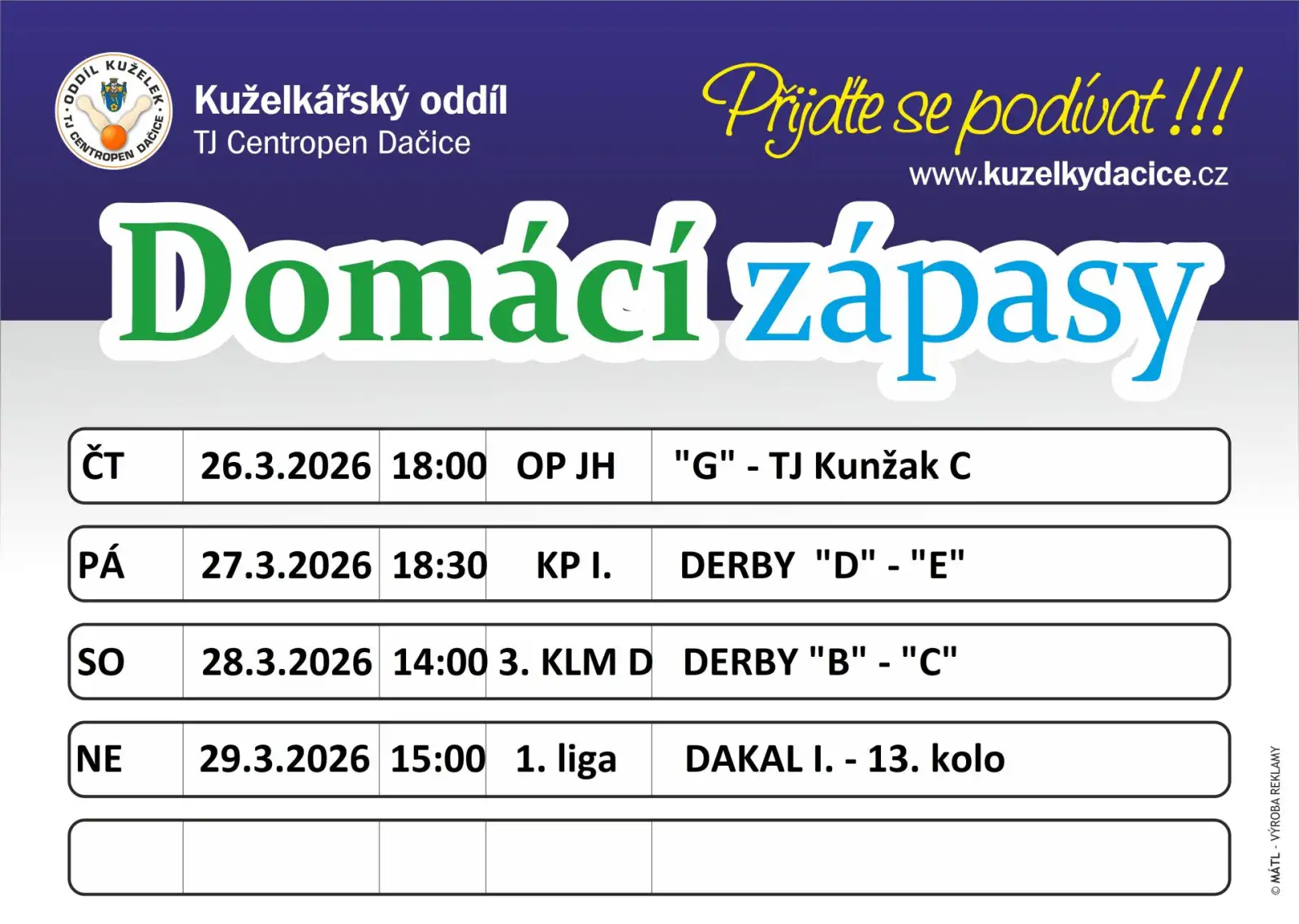 Domácí zápasy