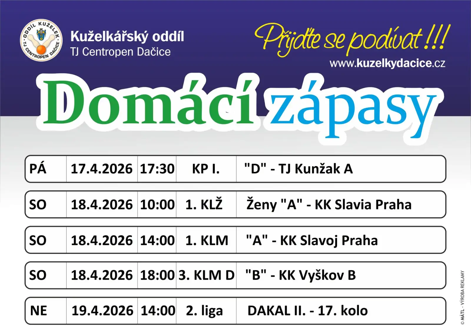 Domácí zápasy