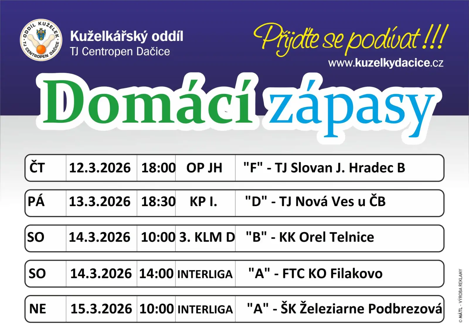 Domácí zápasy